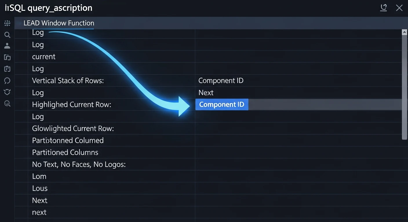 LEAD() window function forward-filling component refs across the NULL error rows