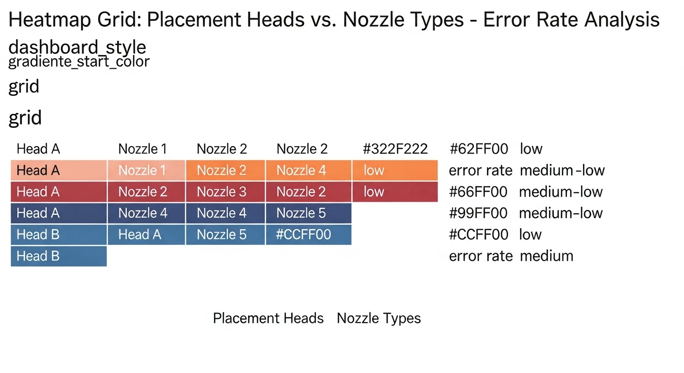 Root cause analysis weighted scoring by placement head and nozzle type